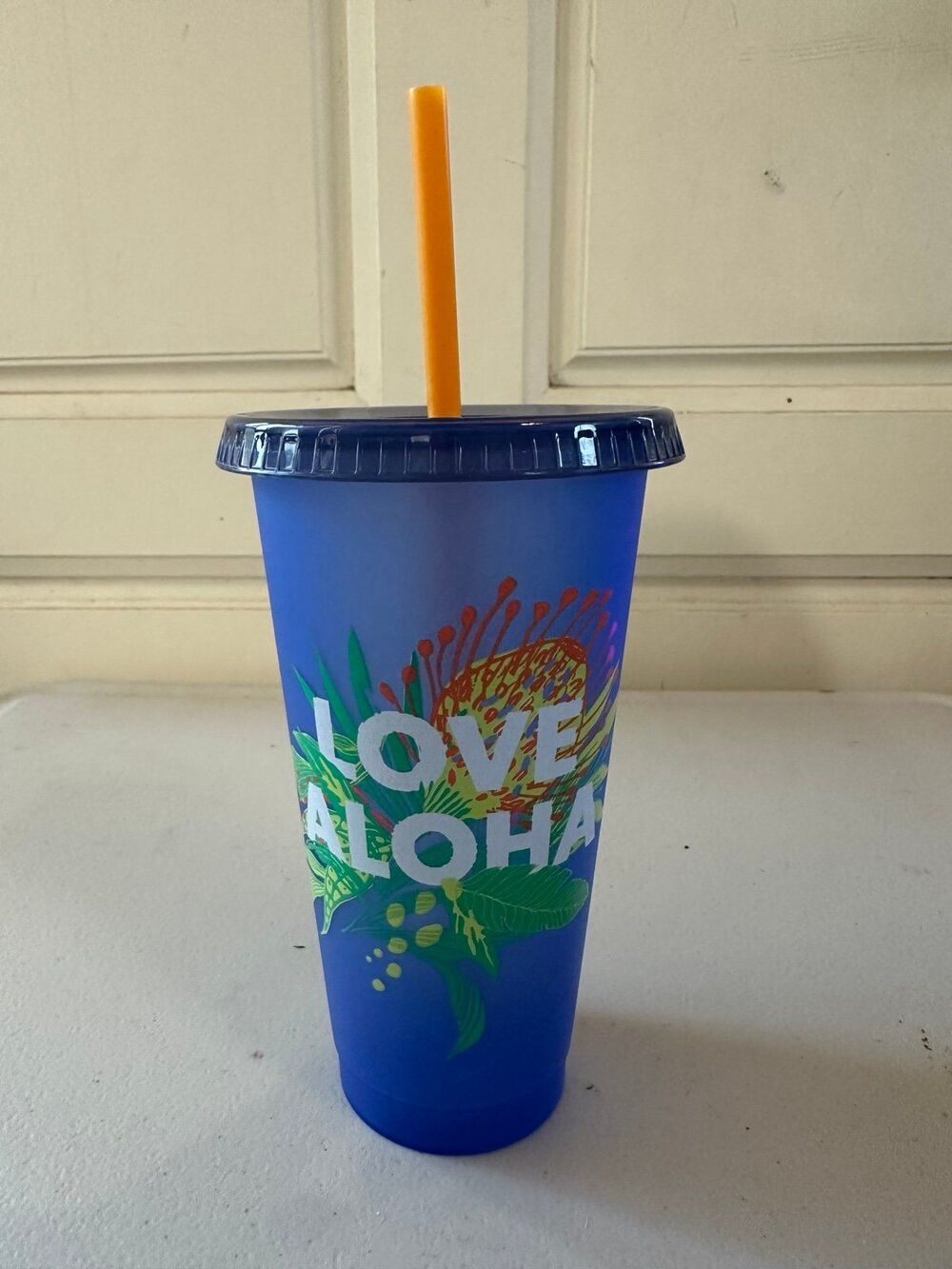 NWOT Starbucks 2020 Hawaii Collection Love Aloha Hawaiian Tropical Cold Cup 24oz